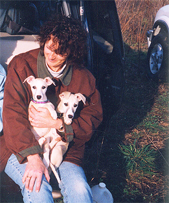 Iva with puppies